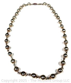 Turkish 925 Silver Bead Necklace