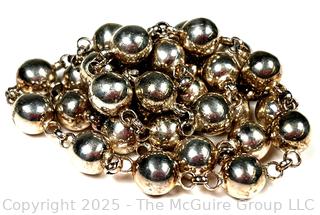 Turkish 925 Silver Bead Necklace