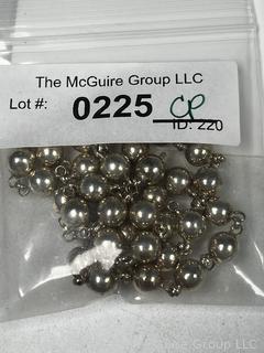 Turkish 925 Silver Bead Necklace