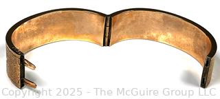 Victorian Gold Filled Engraved Clamp Bangle Bracelet