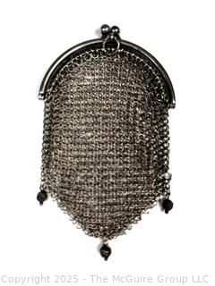 Victorian Chatelaine Sterling Silver Chainmail Coin Purse