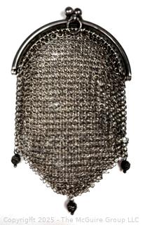 Victorian Chatelaine Sterling Silver Chainmail Coin Purse