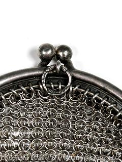 Victorian Chatelaine Sterling Silver Chainmail Coin Purse