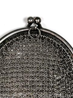 Victorian Chatelaine Sterling Silver Chainmail Coin Purse