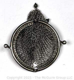 Victorian Chatelaine Sterling Silver Chainmail Coin Purse