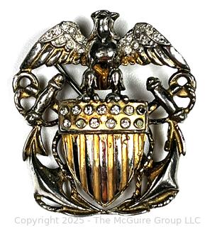 Trifari WWII Sweetheart Sterling Eagle Brooch