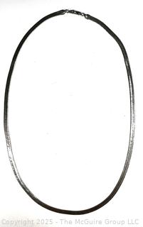 30"L 14K White Gold Plated Necklace