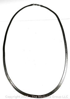 30"L 14K White Gold Plated Necklace