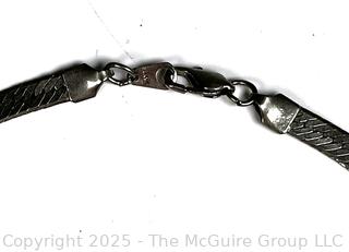 30"L 14K White Gold Plated Necklace