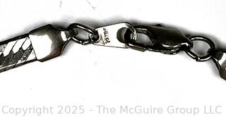 30"L 14K White Gold Plated Necklace