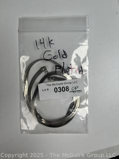 30"L 14K White Gold Plated Necklace