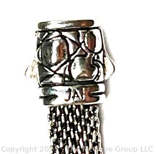 John Hardy Jai Crocodile 14k Gold & 925 Silver Mesh Bracelet 