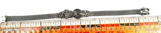 John Hardy Jai Crocodile 14k Gold & 925 Silver Mesh Bracelet 