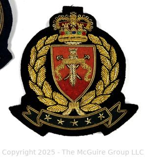 Four (4) Scottish Metallic Bullion Embroidered Badges