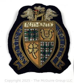 Four (4) Scottish Metallic Bullion Embroidered Badges