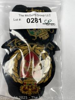 Four (4) Scottish Metallic Bullion Embroidered Badges