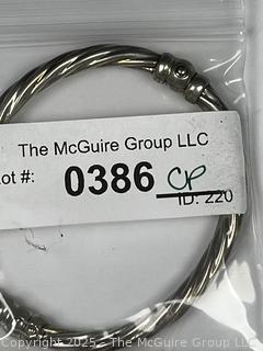 Sterling Silver Swirl Hinged Bangle Bracelet