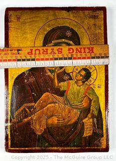 19th Century Russian Icon of Theotokos, Mother Mary and Jesus. 