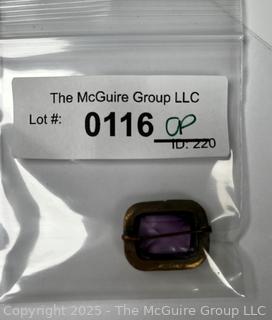 Edwardian Amethyst Color Stone Brooch
