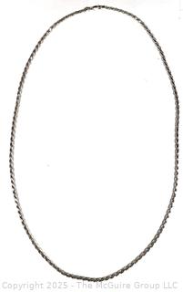 Sterling Silver Rope Chain Necklace