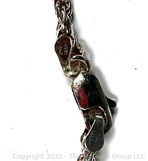 Sterling Silver Rope Chain Necklace