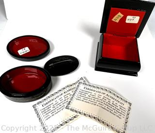 Three (3) Hand Painted Russian Lacquer Boxes