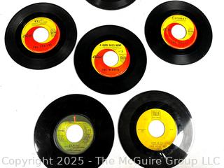 Group of Vinyl 45 Records Including Five (5) by The Beatles 