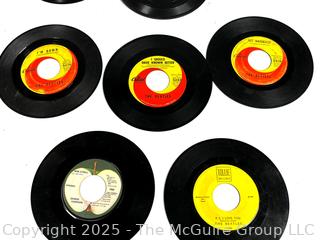 Group of Vinyl 45 Records Including Five (5) by The Beatles 