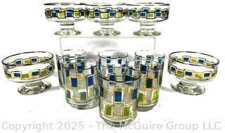 Mid Century Set of Libby Nordic Barware Glassware