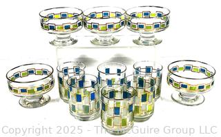 Mid Century Set of Libby Nordic Barware Glassware
