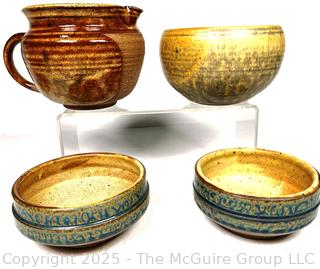 Collection of Hand Thrown Pottery Bowls. 