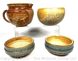 Collection of Hand Thrown Pottery Bowls. 