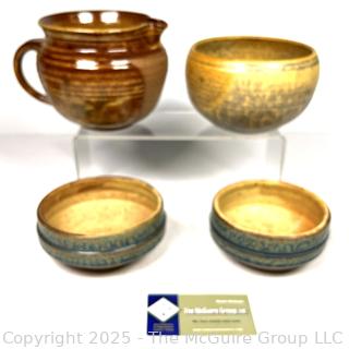 Collection of Hand Thrown Pottery Bowls. 