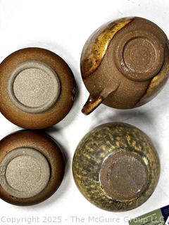 Collection of Hand Thrown Pottery Bowls. 