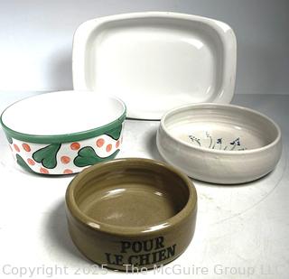 Four (4) Pottery Serving Bowls