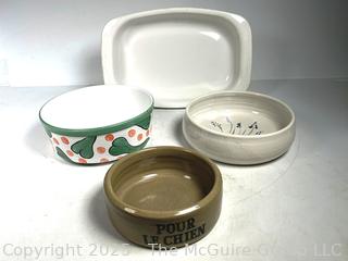 Four (4) Pottery Serving Bowls
