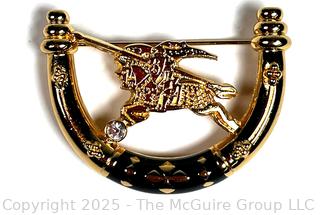 Burberry Knight on Horse Brooch
