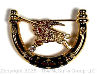 Burberry Knight on Horse Brooch