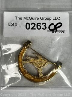 Burberry Knight on Horse Brooch