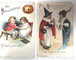 Two (2) Victorian Halloween Postcards