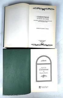 Two (2) Christmas Books Including Stories for Christmas by Charles Dickens and Christmas In Prose and Verse by 