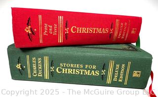 Two (2) Christmas Books Including Stories for Christmas by Charles Dickens and Christmas In Prose and Verse by 