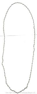 Opera Length Wire Wrapped Pearl Necklace