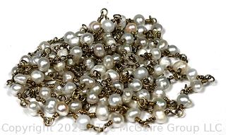 Opera Length Wire Wrapped Pearl Necklace
