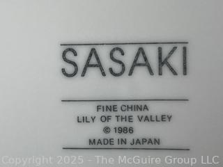 Set of White Porcelain Soup Bowls by Sasaki