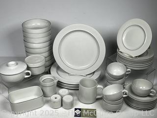 Set of Royal Copenhagen White Porcelain Dinnerware