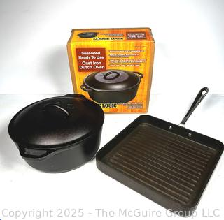 Cast Iron Lodge Dutch Oven and All Clad Griddle