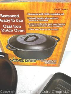 Cast Iron Lodge Dutch Oven and All Clad Griddle