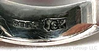 Sterling Silver Ann King Fleur De Lis Ring with 18kt Gold Decoration
