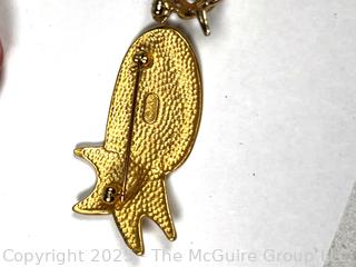 Nine (9) Costume Jewelry Holiday Themed Brooches
